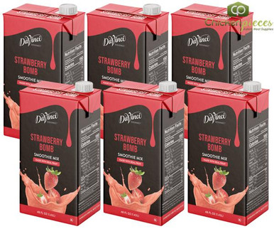 DaVinci Gourmet Strawberry Bomb Real Fruit Smoothie Mix 48 fl