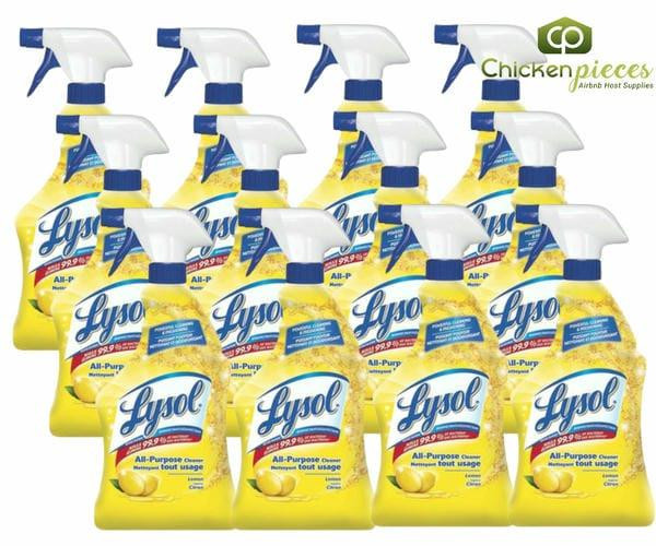 Lysol All Purpose Cleaner, Lemon Scent, 650 mL/21.98 oz (12/Case)
