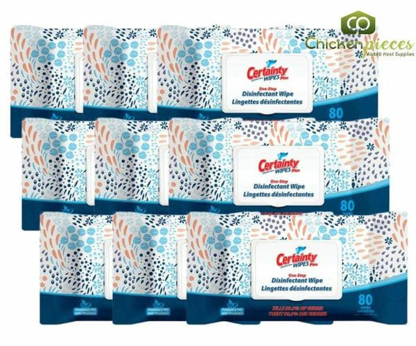 Certainty Plus Fragrance-Free Disinfectant Wipes, Flat Pack, 80 Wipes (12/Case)