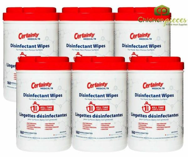 Certainty Medical TB Disinfectant Wipes, 160 Wipes/Canister (6/Case)