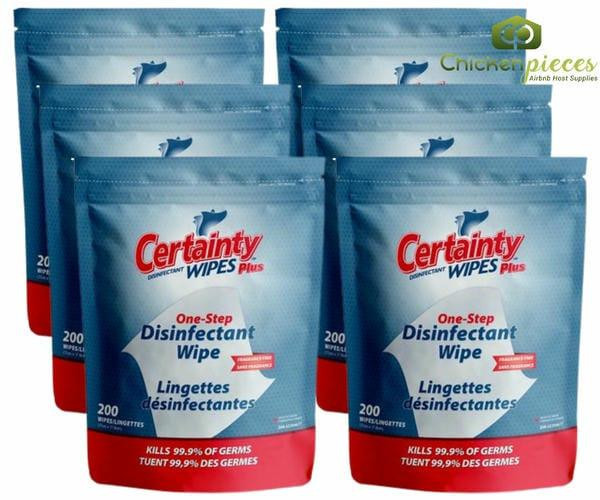 Certainty Plus Fragrance-Free Disinfectant Wipes pouch (6/Case)