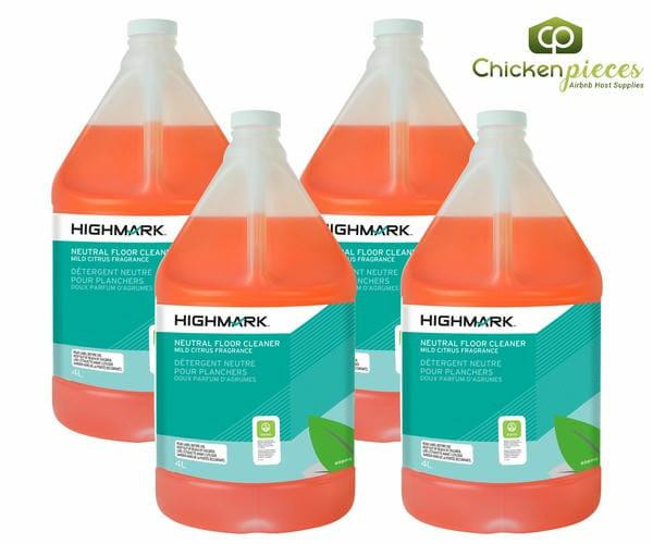 Highmark Neutral Floor Cleaner Concentrate, Mild Citrus Fragrance, 4L/1.05 Gallon (4/Case)
