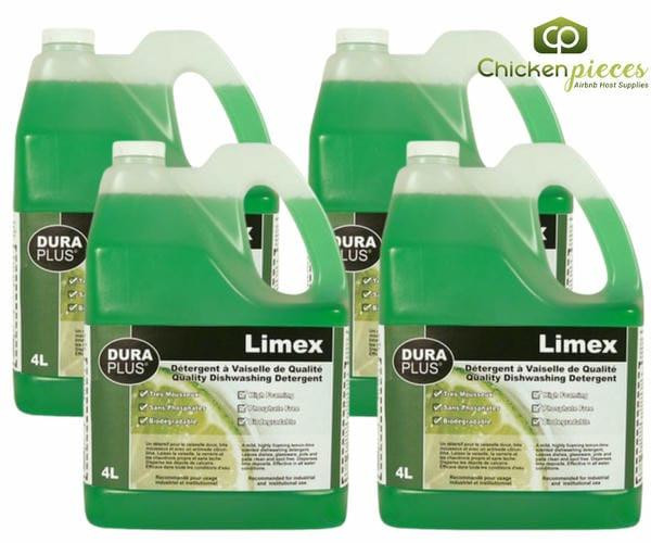 Dura Plus Limex Liquid Dish Soap, 4L/1.05 Gallon (4/Case)