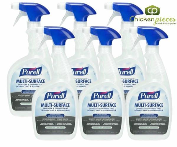 Purell® Professional Multi-Surface Sanitizer and Disinfectant, 946 mL /32 oz (6/Case)