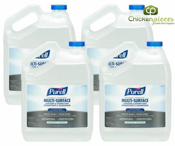 Purell Professional Multi-Surface Sanitizer and Disinfectant, 3.78 L/1 Gallon Refill (4/Case)