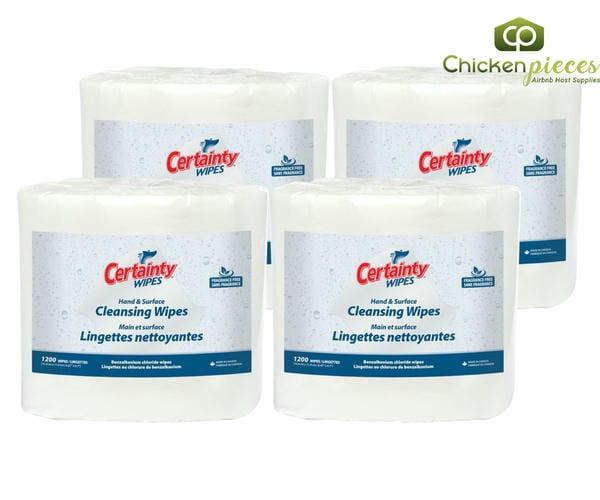 Certainty Hand and Surface Cleansing Wipes,1,200 Wipes per Roll (4/Case)