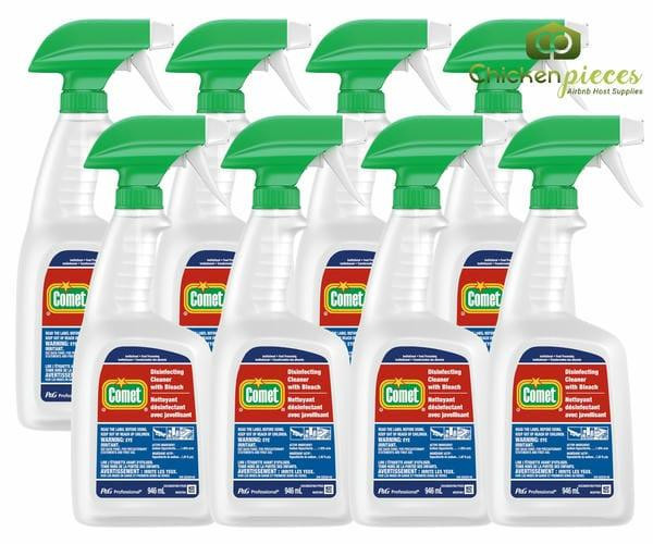 Comet Professional Ready-To-Use Cleaner with Bleach Spray, 946 mL/32 oz (8/Case)