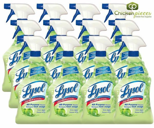 Lysol All Purpose Cleaner, Green Apple Scent, 650 mL/22 oz (12/Case)