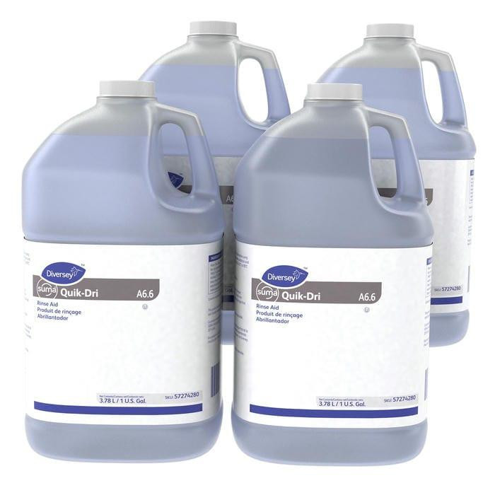 Diversey Suma Quik-Dri Rinse Aid, 3.78 L/104.82 oz (4/Case)
