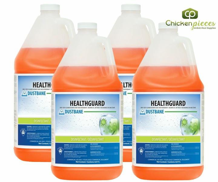 Dustbane HealthGuard One-Step Disinfectant Cleaner and Deodorant, Concentrate, 4 L/1.05 Gallon (12/Case)