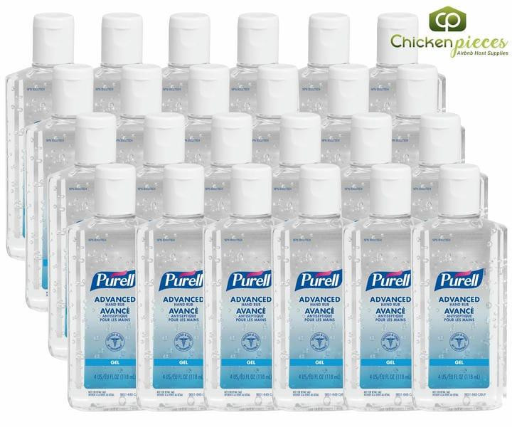 Purell Advanced Gel Hand Sanitizer, 70% Alcohol Content, 118 mL/3.99 oz (24/Case)