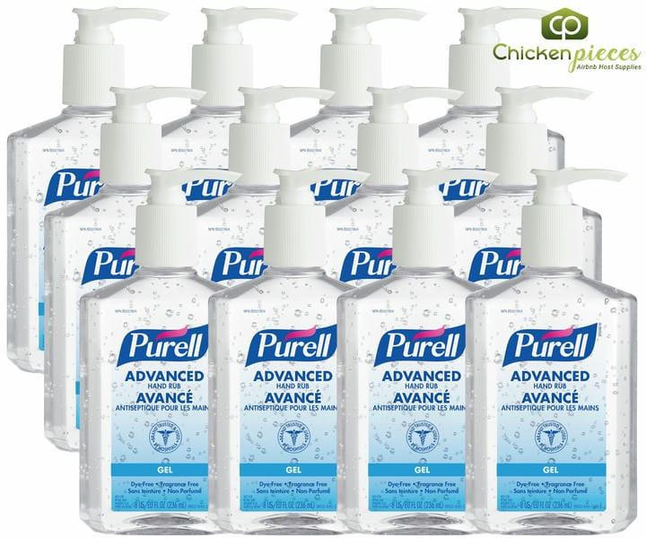 Purell Advanced Gel Hand Sanitizer, 70% Alcohol Content, 236 mL/7.98 oz (12/Case)
