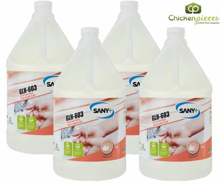 Sany+ Scent-Free Lotion Hand Soap, 4 L/1.05 Gallon (4/Case)