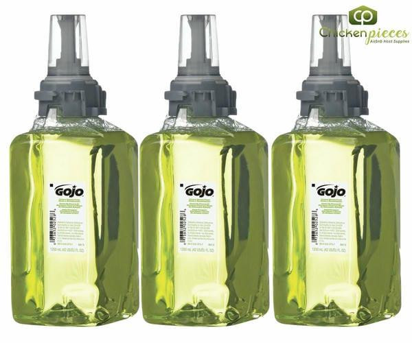 Gojo ADX All-in-One Body Wash, Shampoo and Hand Soap Refills, Citrus Ginger Scent, 1,250 mL/42.27 oz (3/Case)