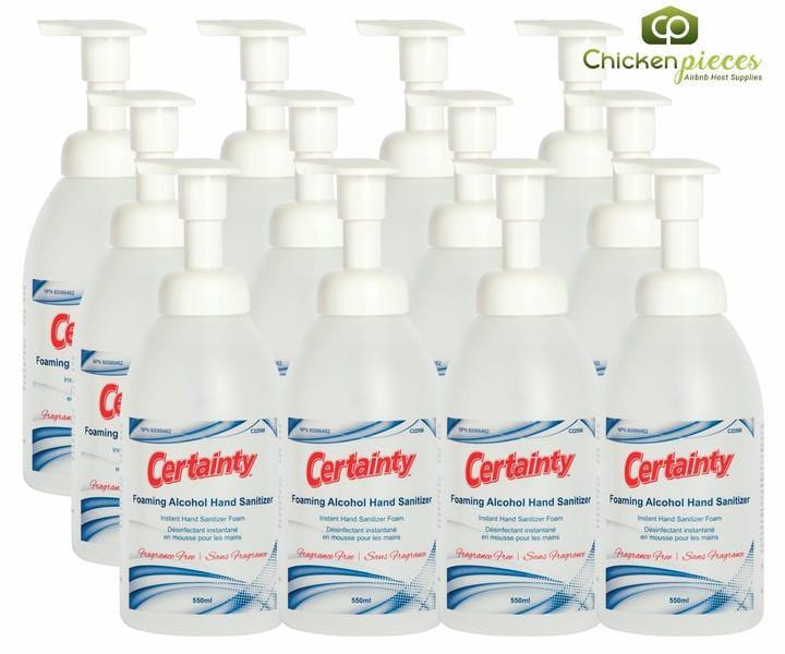 Certainty Foaming Hand Sanitizer, 70% Alcohol Content Pump Bottle 550 mL/16.91 oz (12/Case)