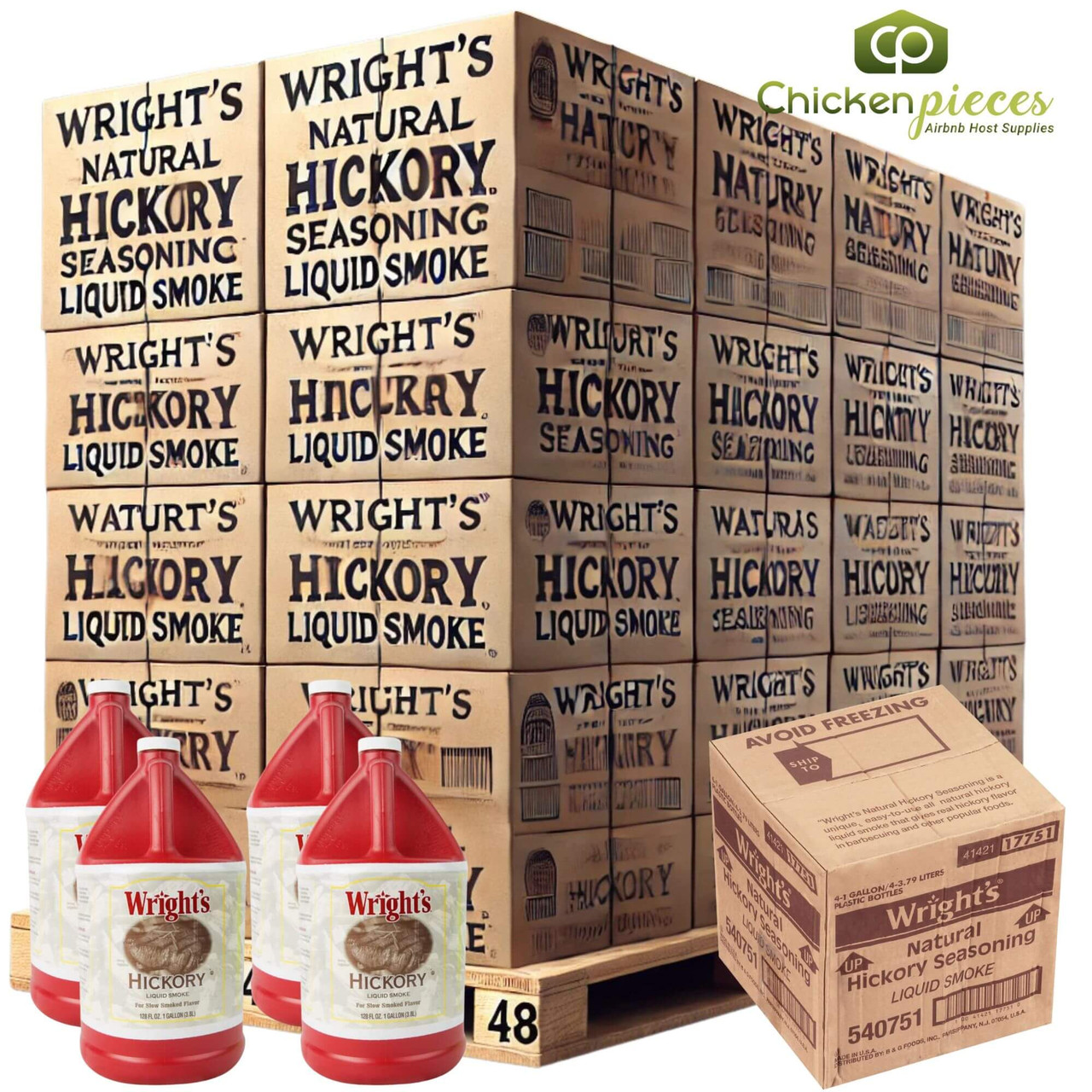 Wright's Hickory Liquid Smoke Pallet 48 Cases