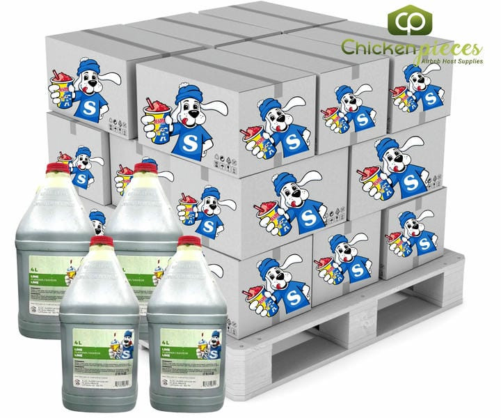 Slush Puppie Lime Slushy Syrup 5:1 Concentrate 135 oz/4L - 4/Case (PALLET OF 48 CASES)