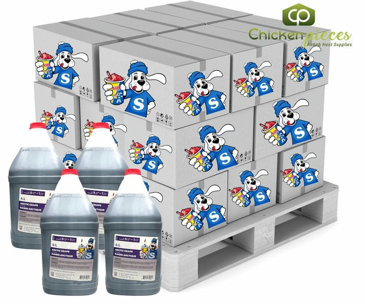 Slush Puppie Arctic Grape Slushy Syrup 5:1 Concentrate 135 oz/4L - 4/Case (PALLET OF 48 CASES)