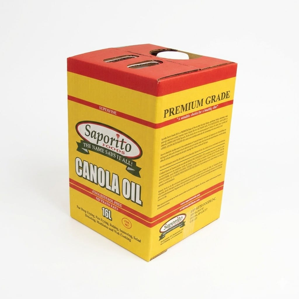 Saporito Canola Frying Oil 16L - High Heat Neutral Oil