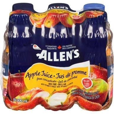 ALLEN'S Apple Juice Low Acid 6x300ml