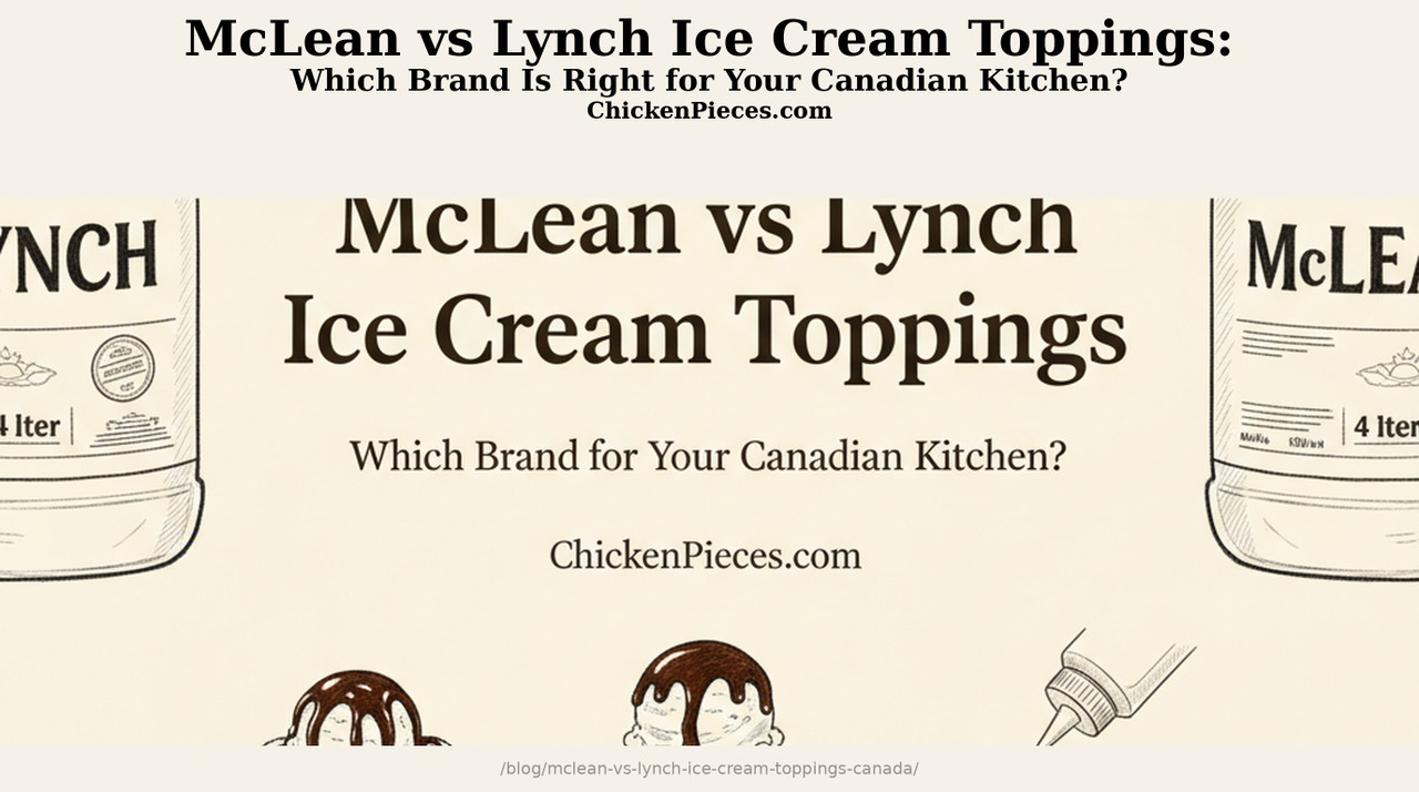 McLean vs Lynch ice cream toppings comparison for Canadian food service &mdash; 4L bulk jugs