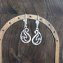 The Avel Earrings feature a stylized wave pattern.