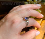 SOLD Cuirnean Ring, sterling & gold w Iolite