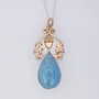 Rose Gold & Sterling Pendant with 45.24ct Aquamarine