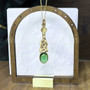 14kt Yellow Gold Pendant with Green Tourmaline and Cat Eye Tourmaline