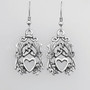 The Mìn Earrings features thistles, leaves, a trinity knot and a heart.