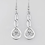 The Grian Triskele Earrings feature a graceful twist drop with a triskele.
