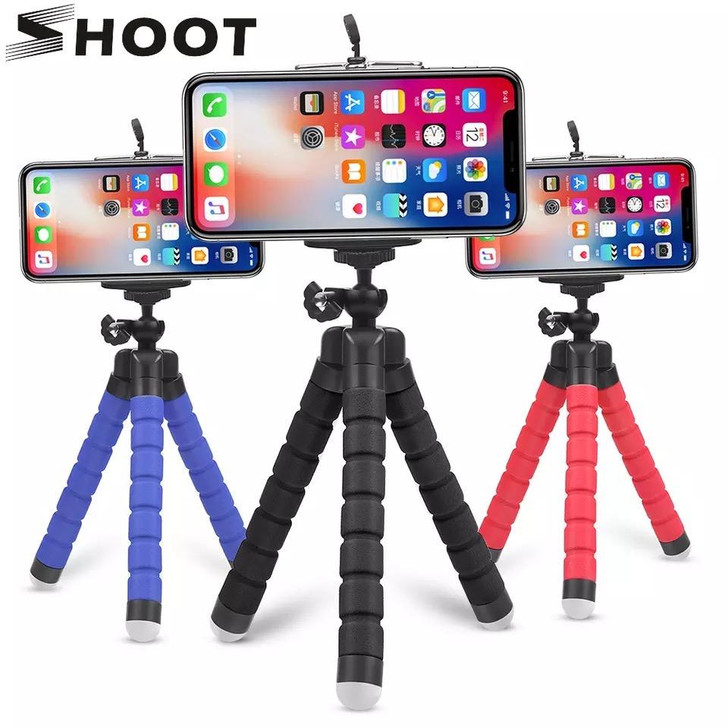 Mini Flexible Sponge Octopus Tripod