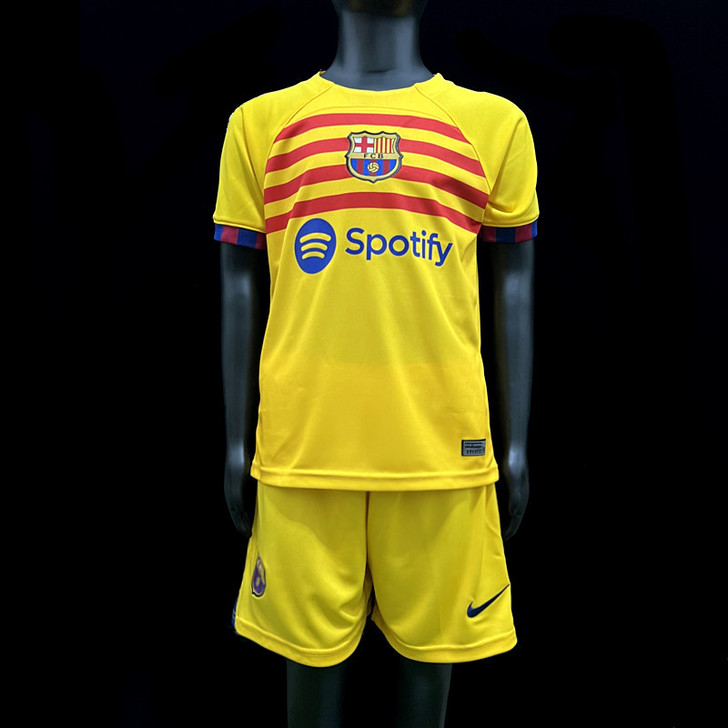 Barcelona F.C  3rd Away Kids Jersey 23/24 Season | - Yellow