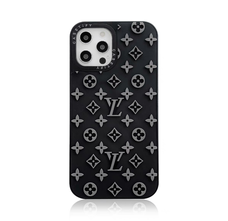 Classic Black Louis Vuitton X Supreme iPhone 12 Pro Case