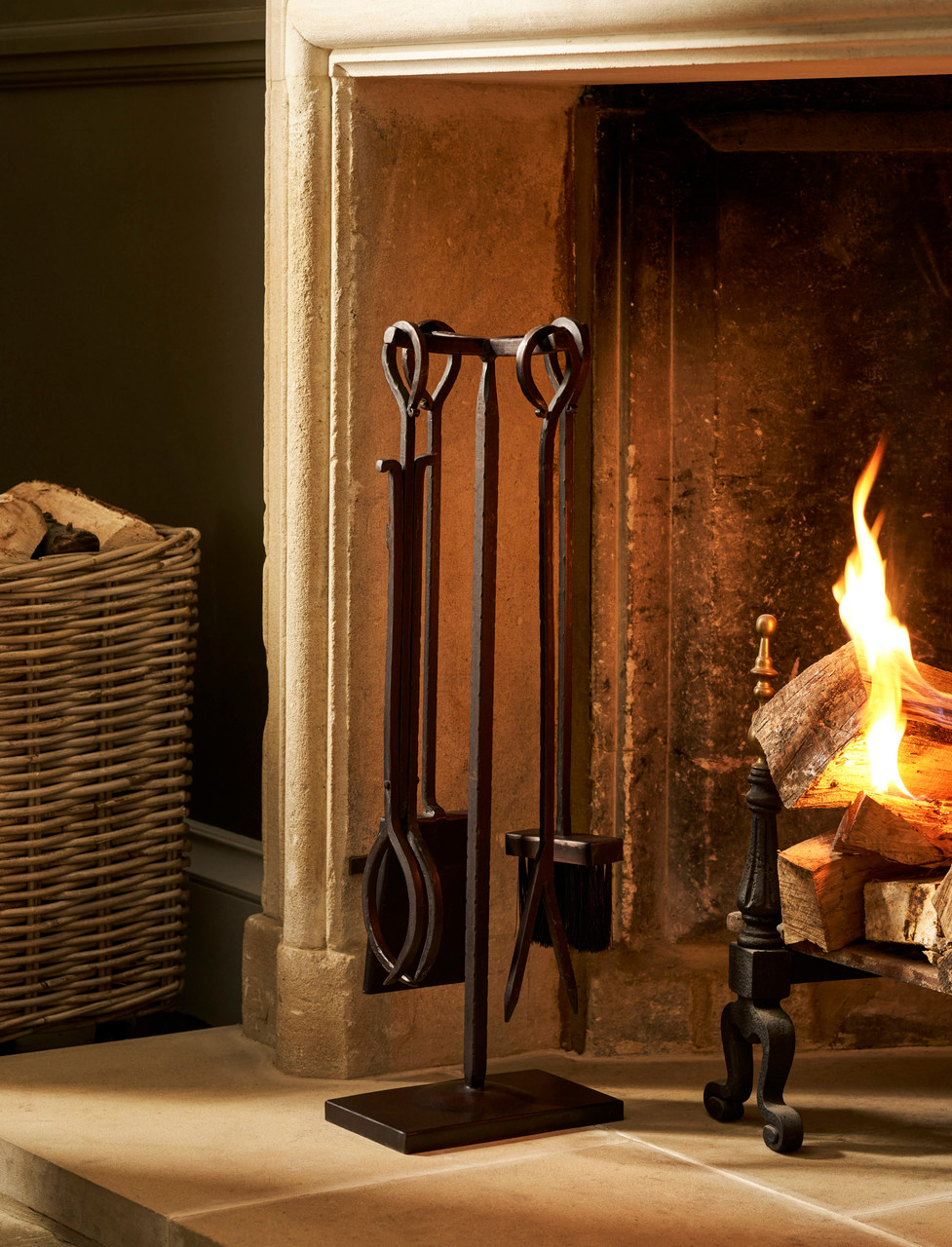 Classic Fireside Tools Antique Bronze - Wrought Iron, Set of 4