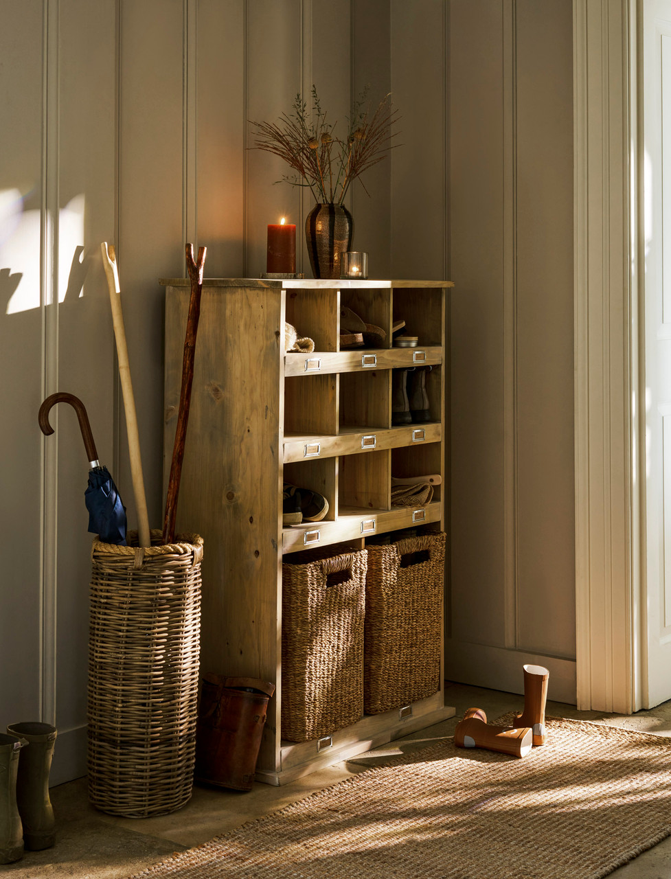 Chedworth Welly Locker Tall - Spruce, Natural | Garden Trading