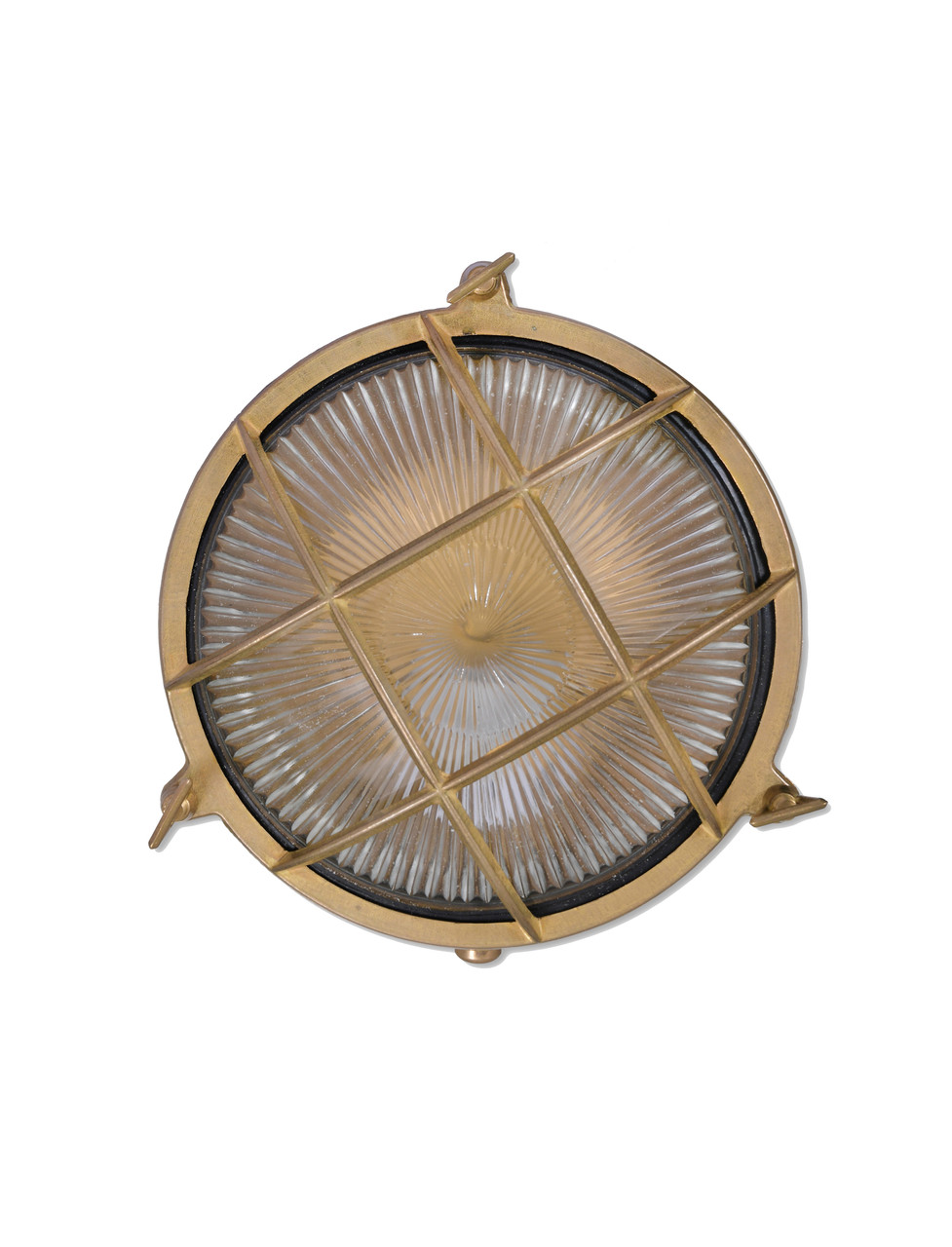 Solent Radial Bulkhead Raw Brass - Nottingham Lighting Centre