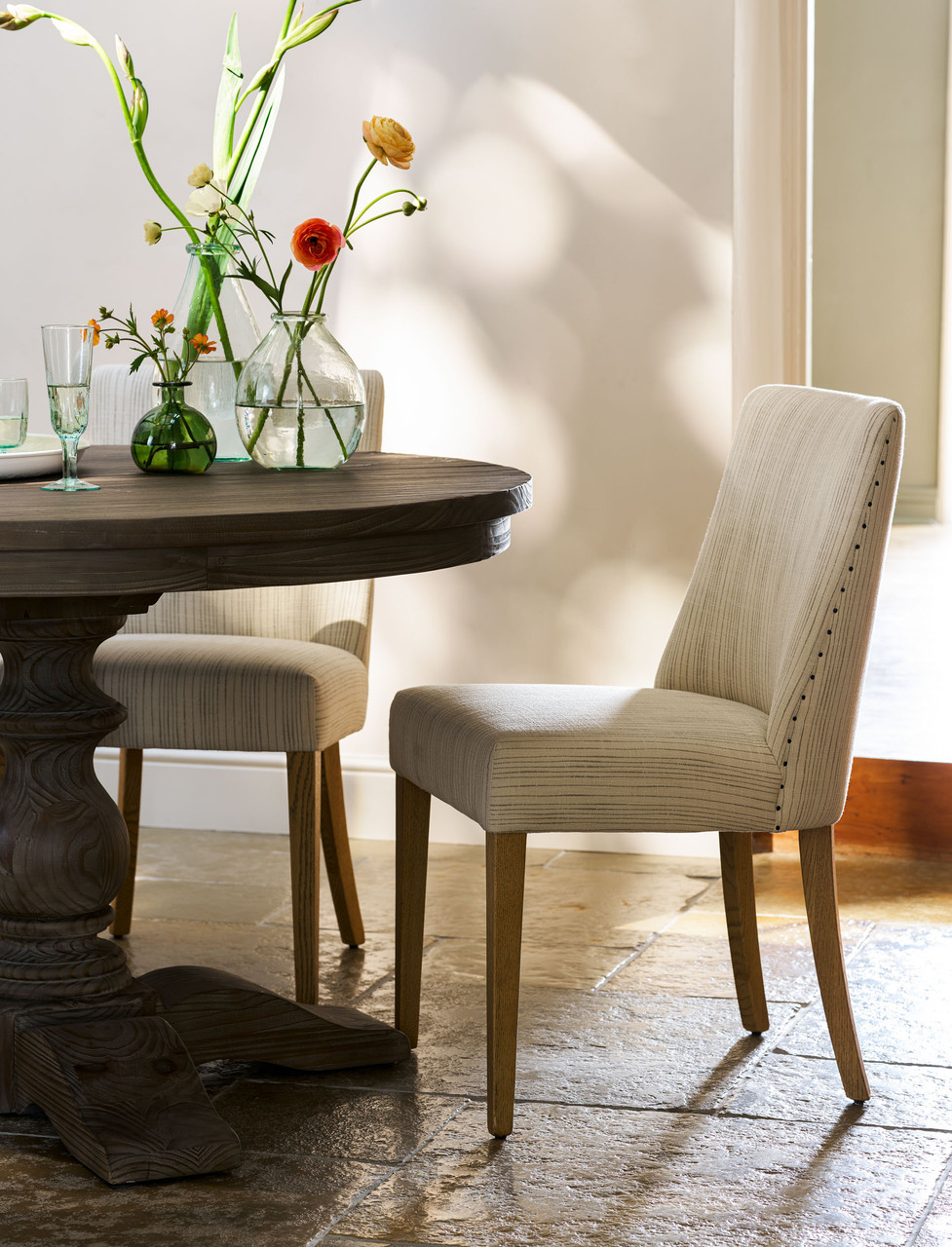 Wraysbury Dining Chair Set of 2 Stripe | Garden Trading