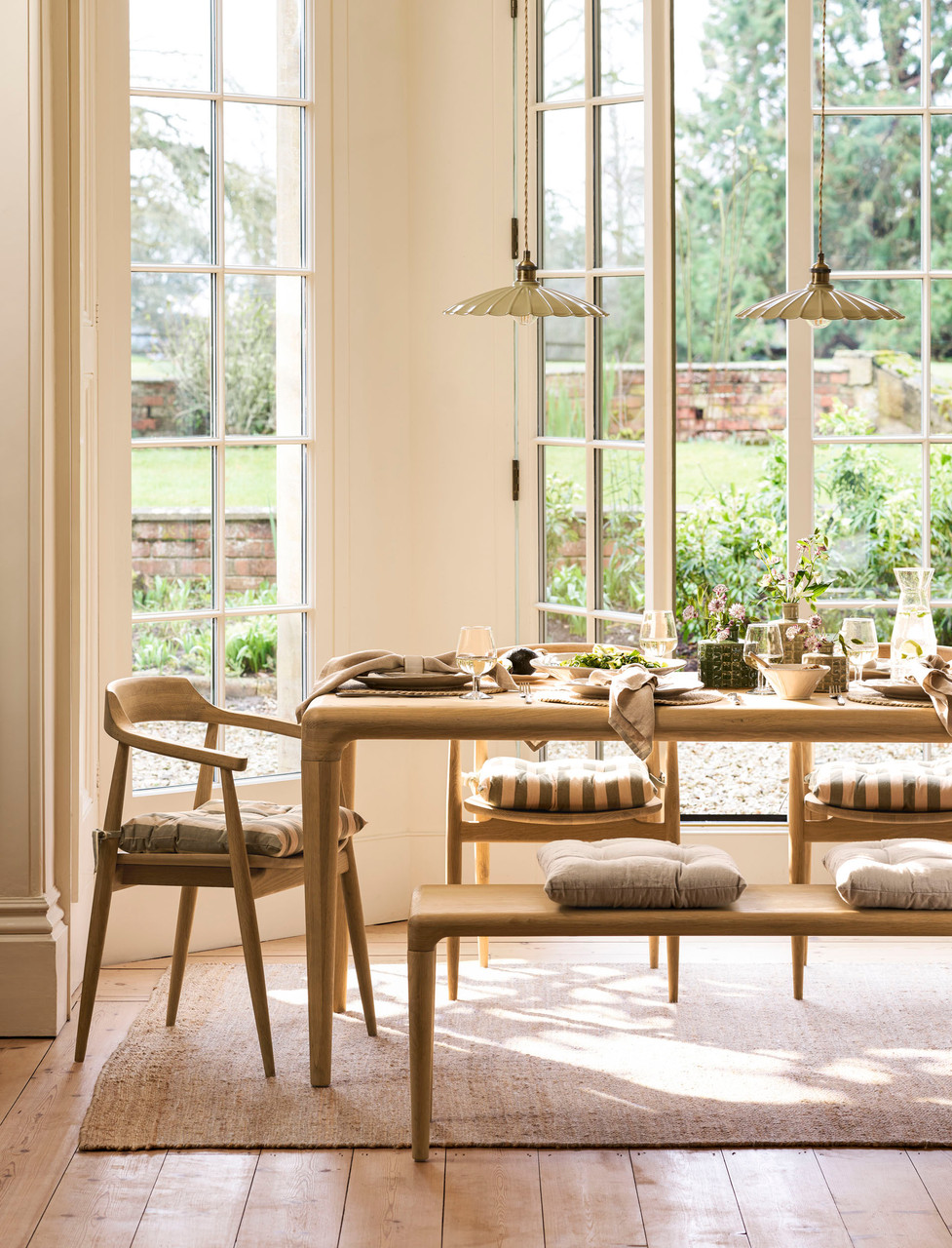 Ellwood Dining Table - Oak Wood, Natural | Garden Trading