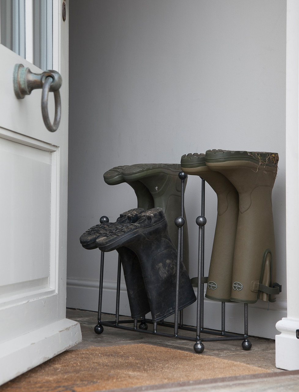 Iron welly boot stand Clearance