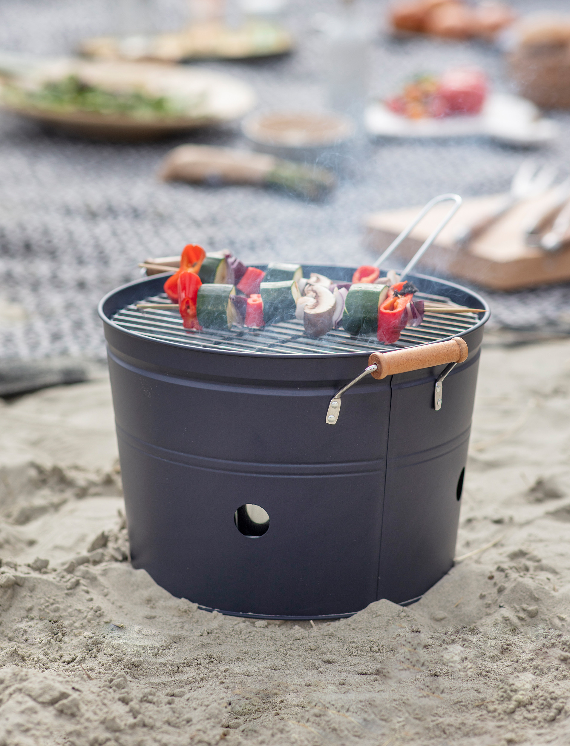 Cleveley Bucket BBQ in Carbon Steel Garden Trading
