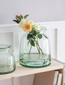 Vernham Recycled Glass Teardrop Vase, Large