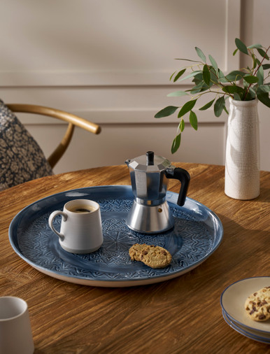 Fiskardo Tray - Iron, Blue | Garden Trading