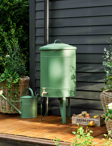 Classic Water Butt 100L - Steel, Thistle Green