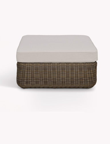 Skala Ottoman - Pe Rattan, Dark Natural | Garden Trading