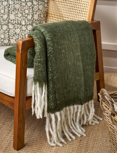 Lambs tail throw olive