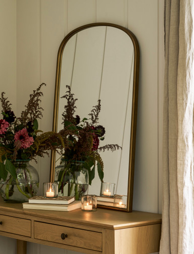 Bowcott Arched Mirror 92x61cm Bronze Finish