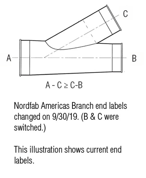 Branch Std Galv 22ga 8 QF 7 QF 5 QF 30Deg L= 19.00