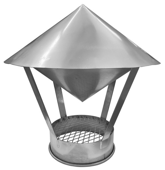 Weather Cap W/ Exp. Metal 304SS 18ga 5QF