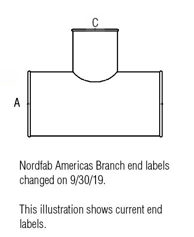 Branch Tee Galv 20ga 21 QF 5 QF L= 13.00